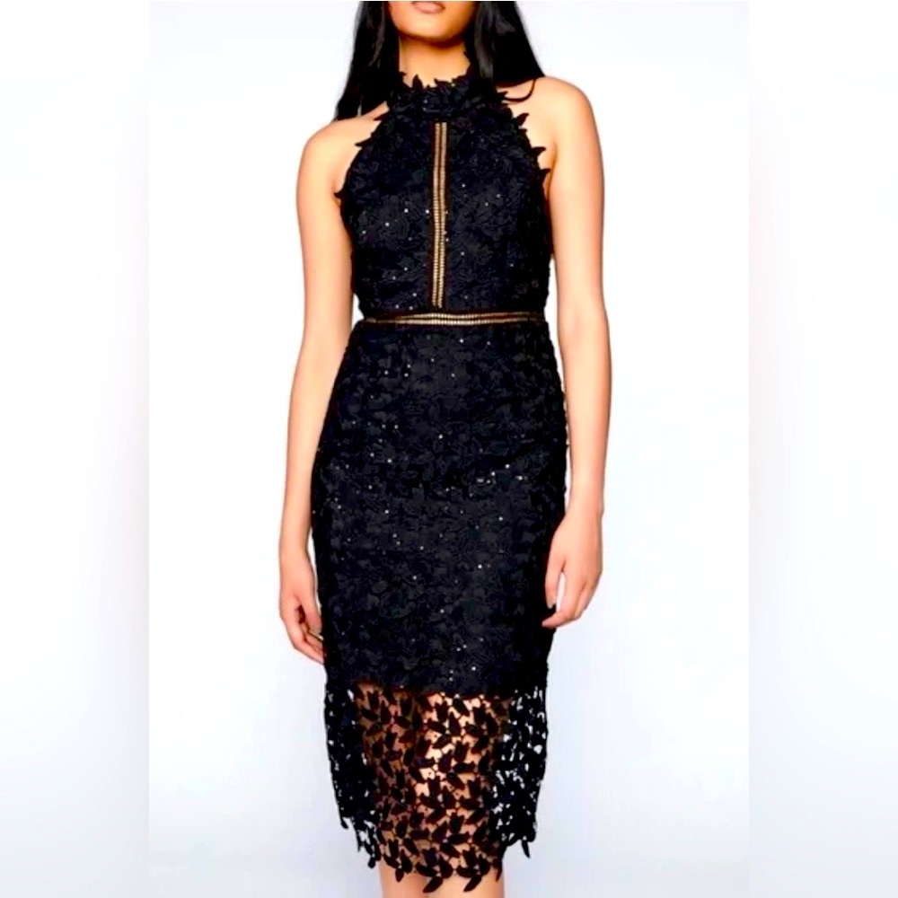 Bardot Black Sequin Halter Gemma dress by Bardot. Size XS. - Picture 4 of 12
